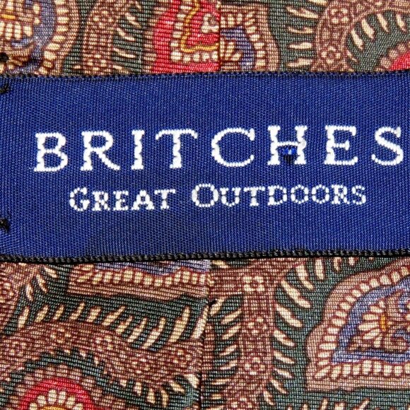 Lot of 5 Silk Ties - Mezzo Matto/Bill Blass//Bruno Rossi/Van Heusan/Britches - Picture 13 of 14